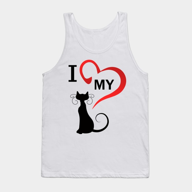 I love my cat Tank Top by hottehue